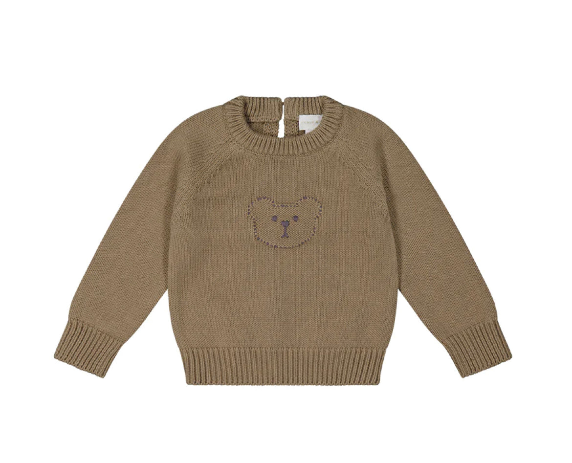 ethan bear jumper - woodsmoke