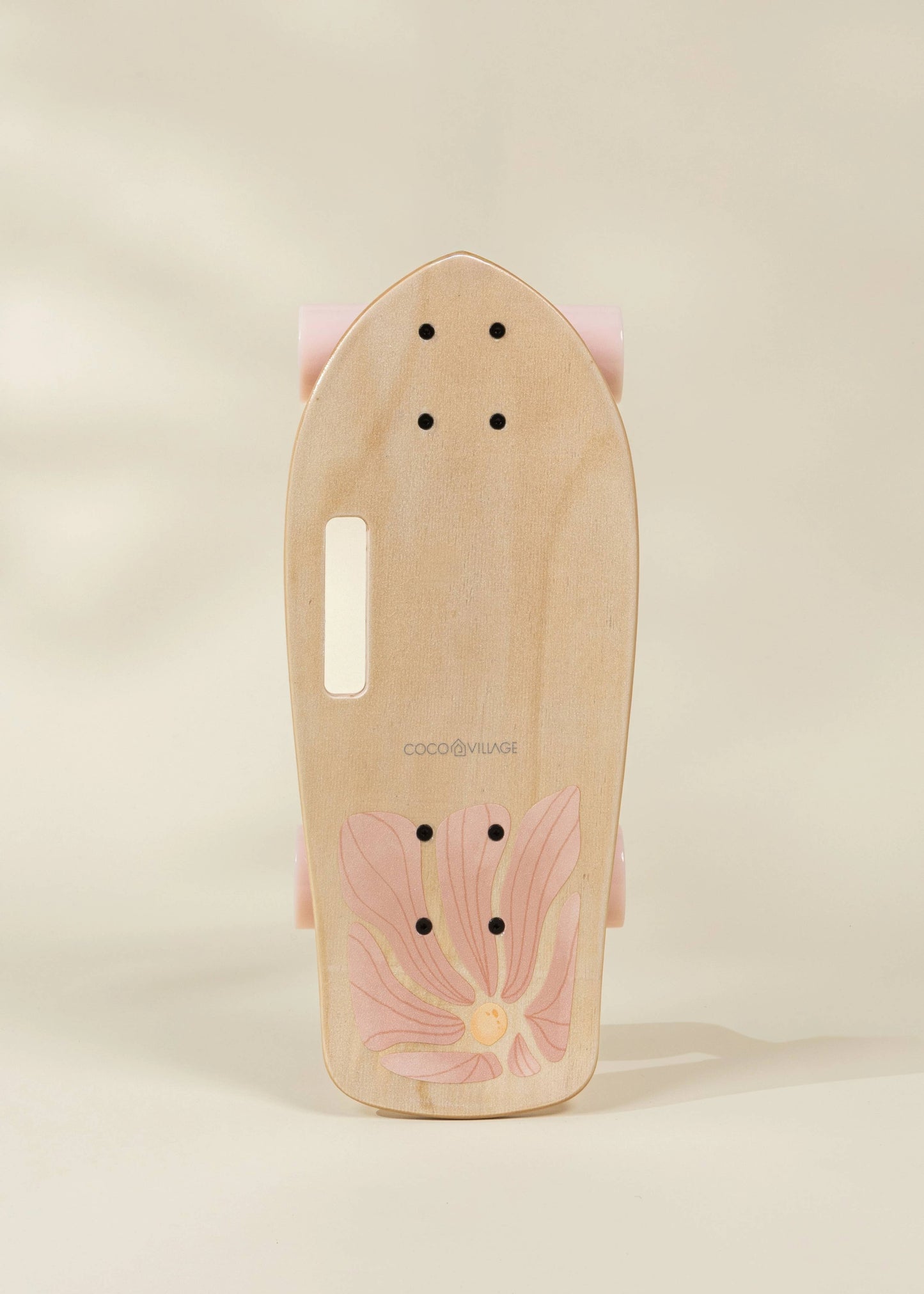 wooden skateboard with handle – bloom