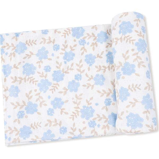 Swaddle Blanket - Baby Blue Floral