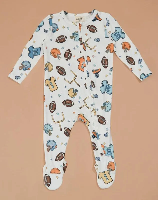 little all star - footie pajamas