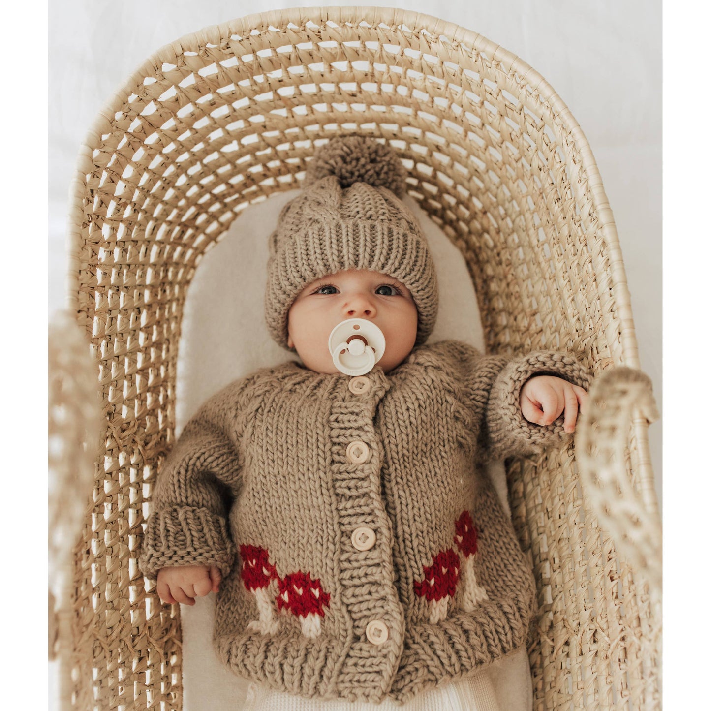 knit cardigan - taupe mushroom