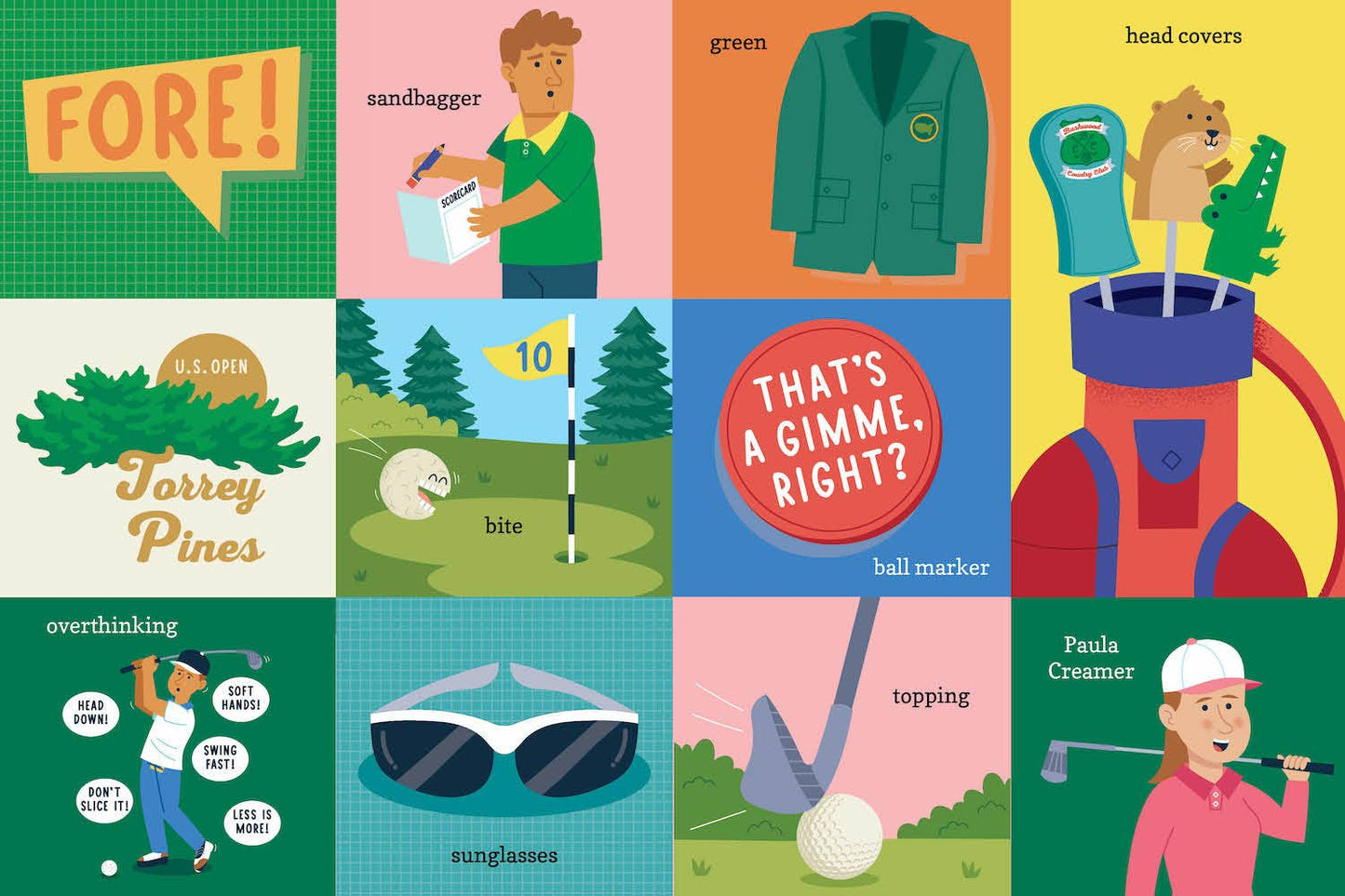 100 first words for little golfers