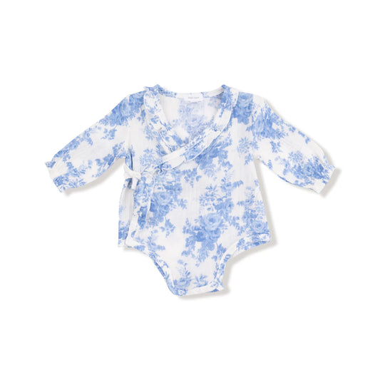 Long-Sleeve Kimono Bodysuit - Dream Cottage Floral