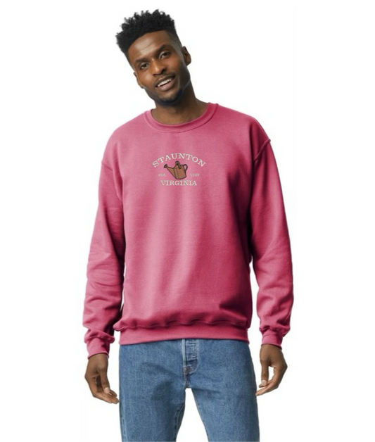 staunton watering can on gildan crewneck
