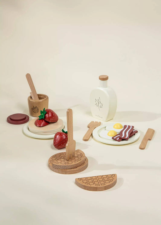 wooden brunch playset
