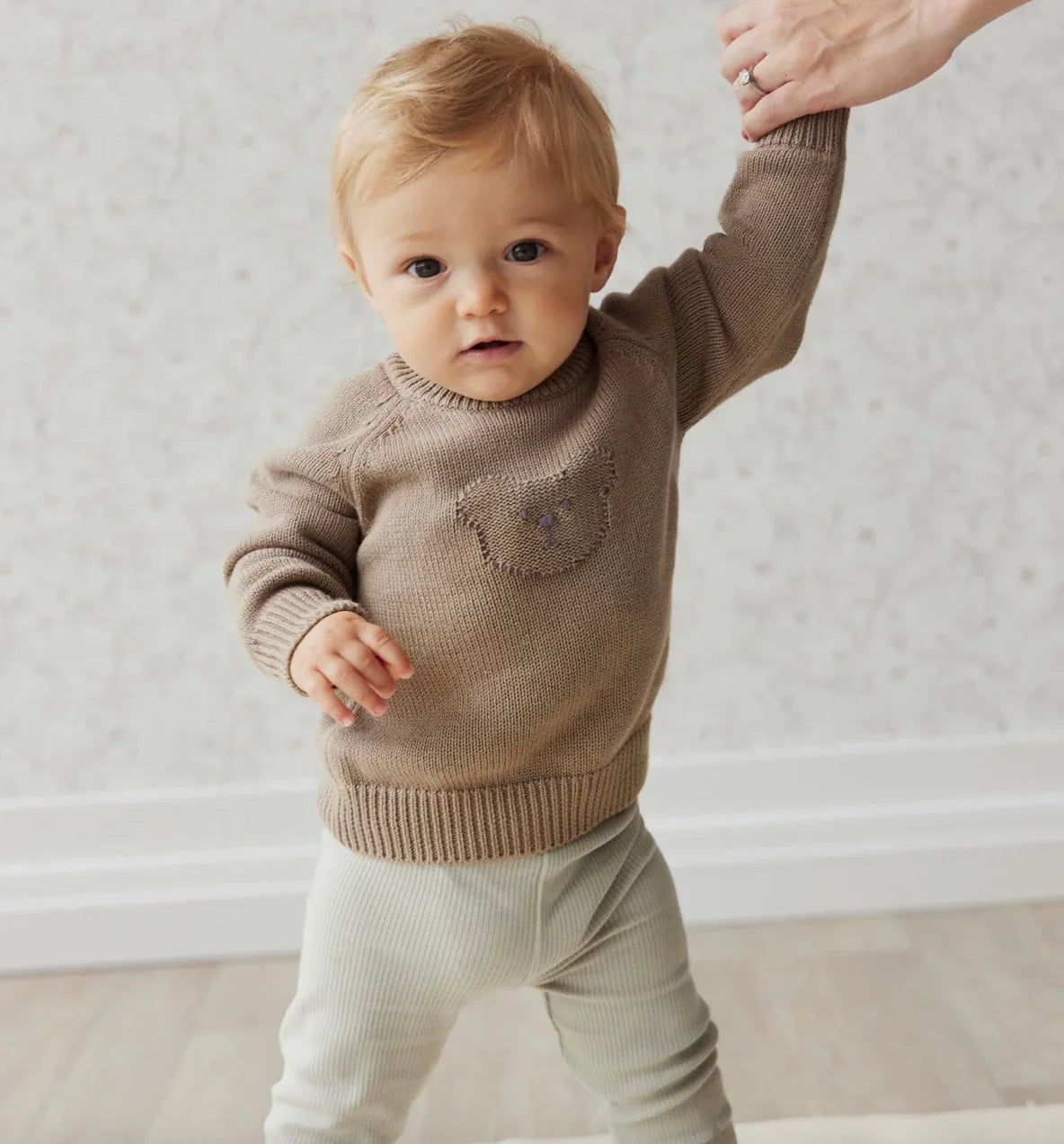 ethan bear jumper - woodsmoke