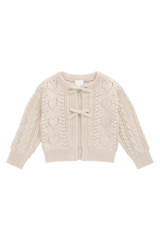 Josephine Cardigan - Light Oatmeal Marle