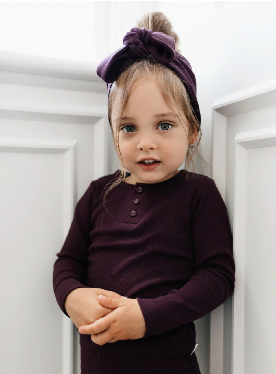 Long-Sleeve Henley - Fig