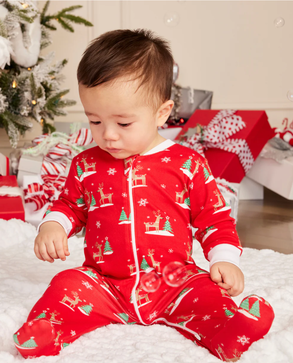 Footie Pajamas - Holiday Reindeer