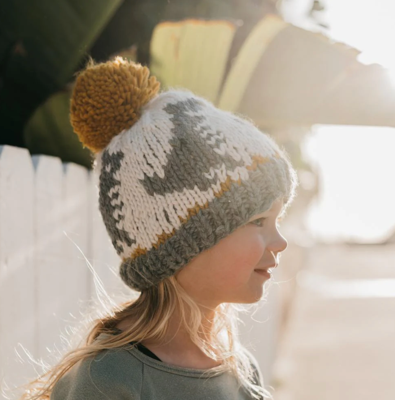 knit beanie - t-rex