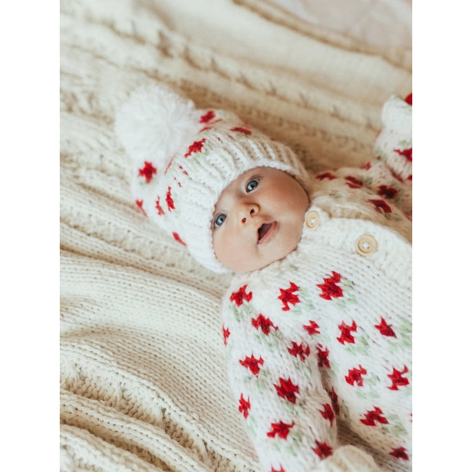 knit beanie - bitty blooms