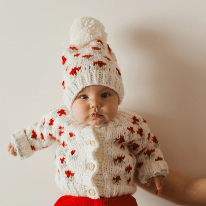 knit cardigan - bitty blooms
