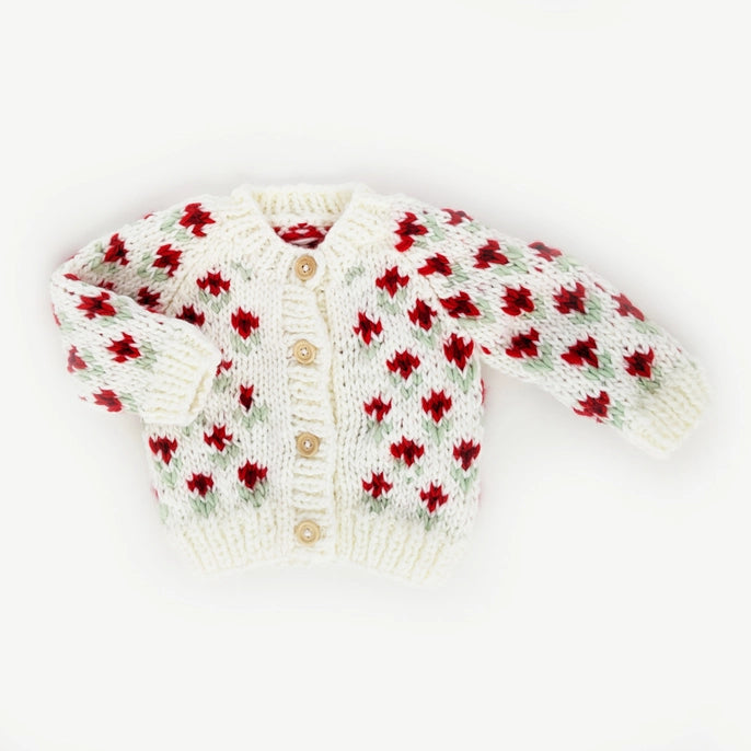 knit cardigan - bitty blooms