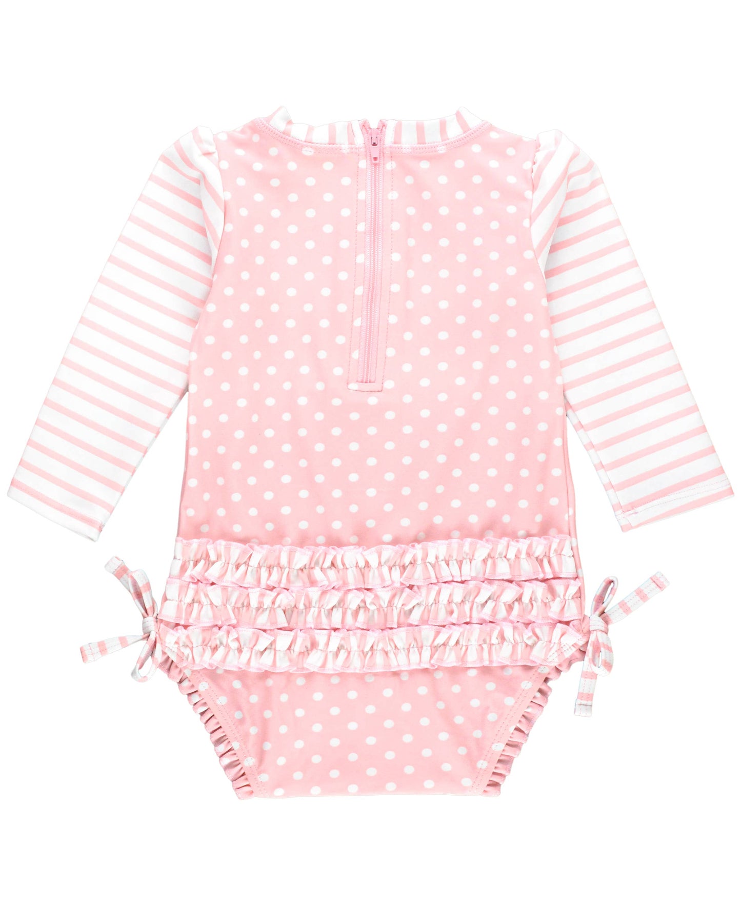 Rufflebutts Onepiece Swimsuit - Pink Polka Dot