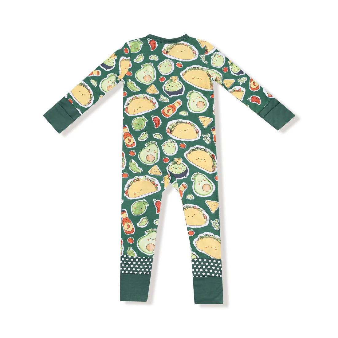 2 Way Zipper Romper - Happy Tacos