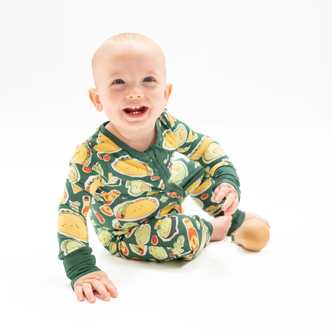 2 Way Zipper Romper - Happy Tacos