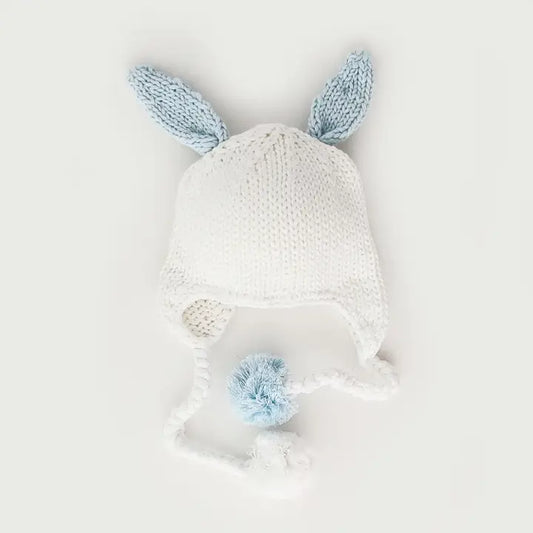 knit beanie - hugbunny blue