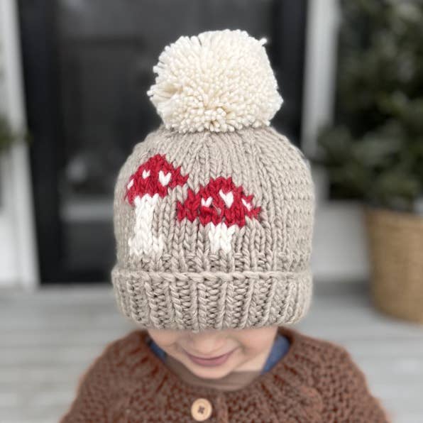 knit beanie - taupe mushroom