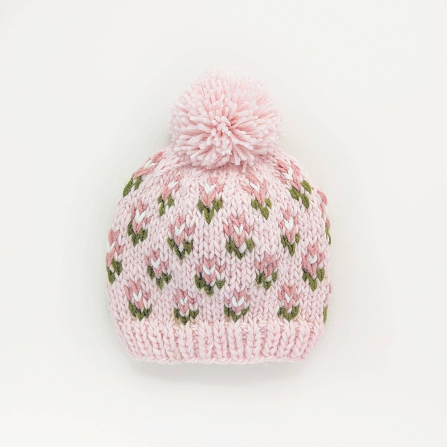 Knit Beanie - Bitty Blooms Blush