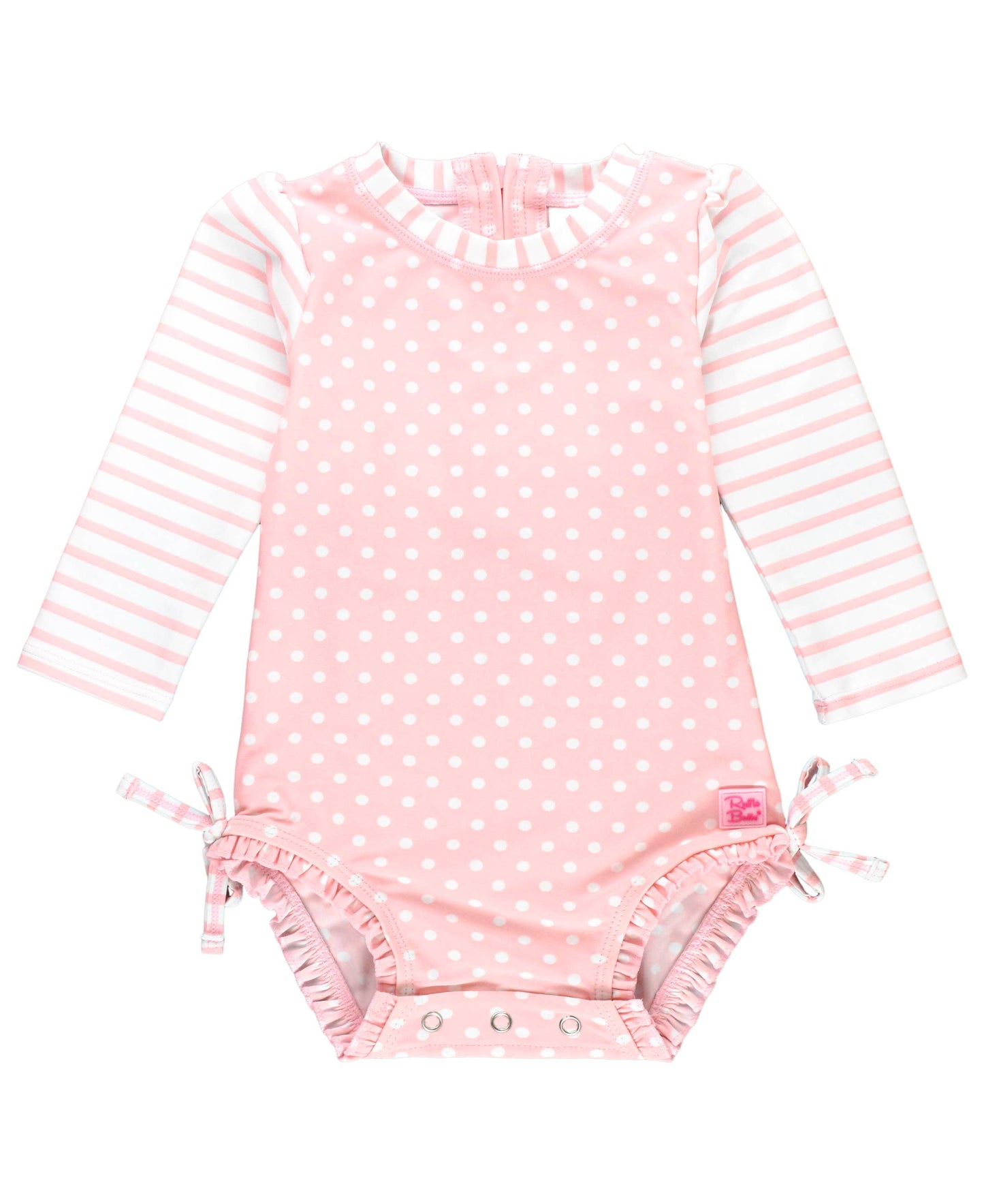 Rufflebutts Onepiece Swimsuit - Pink Polka Dot