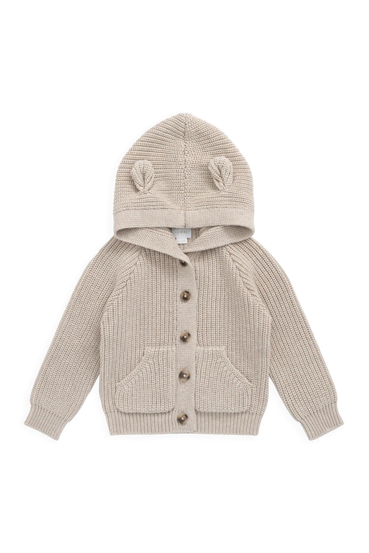 Knit Bear Sweater - Oat
