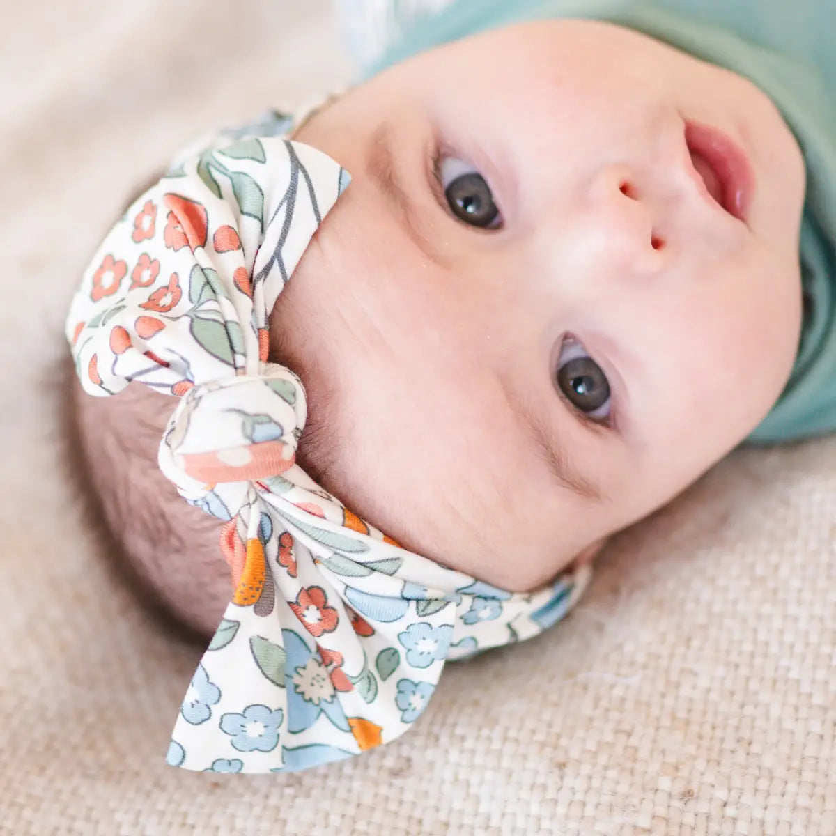 fall floral - bamboo knot bow