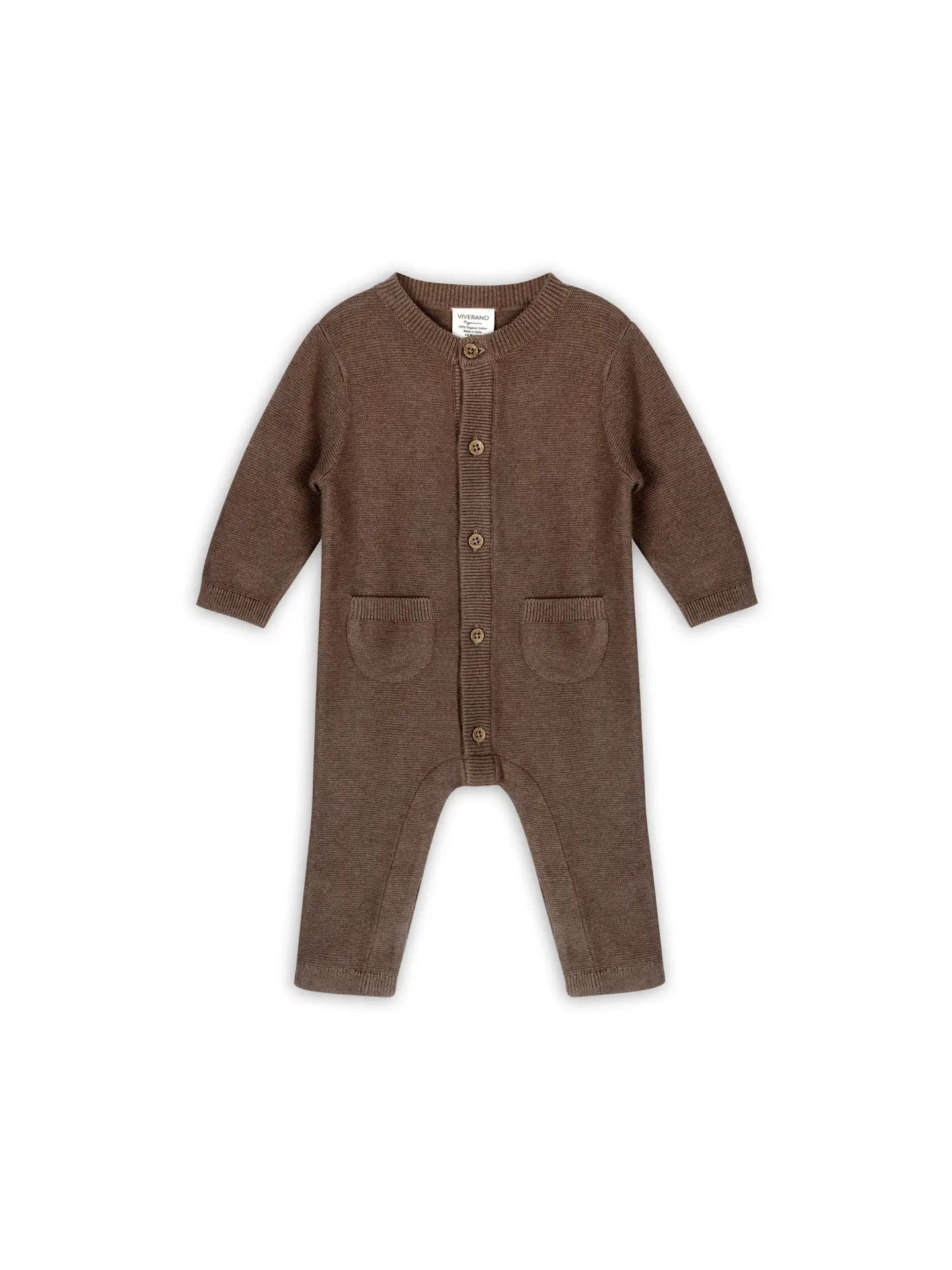 Classic Knit Jumpsuit - Cocoa Heather