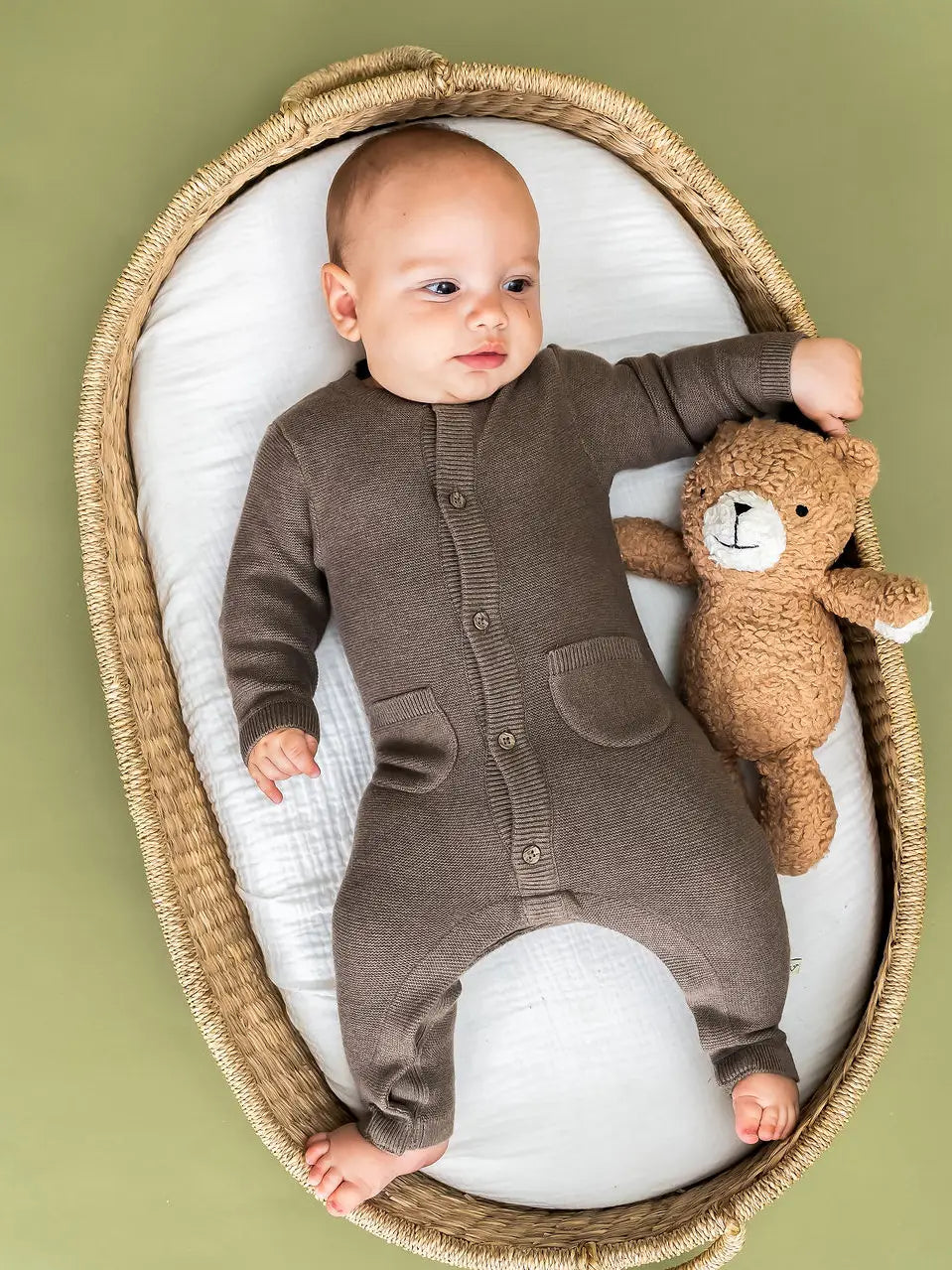 Classic Knit Jumpsuit - Cocoa Heather