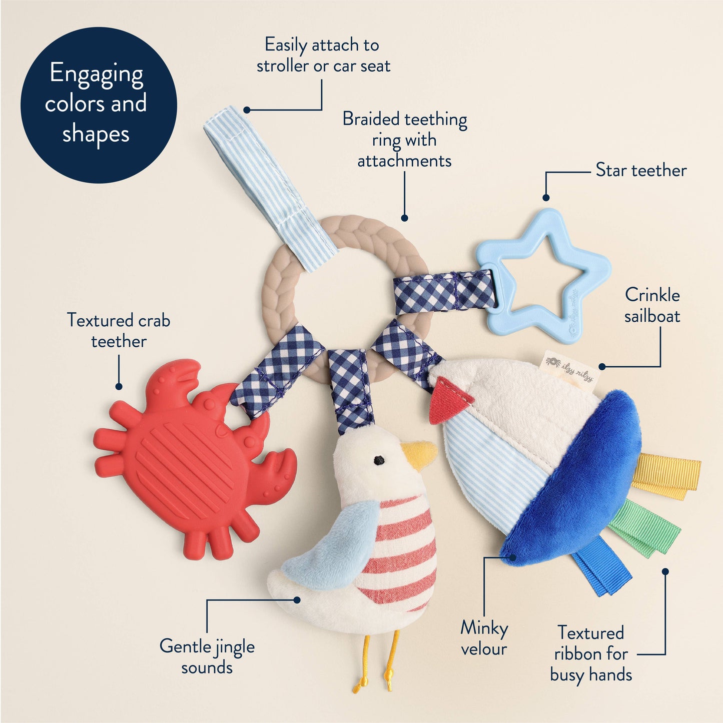Teether Busy Ring - Nautical