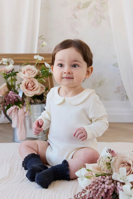 Pima Cotton Bodysuit - Parchment