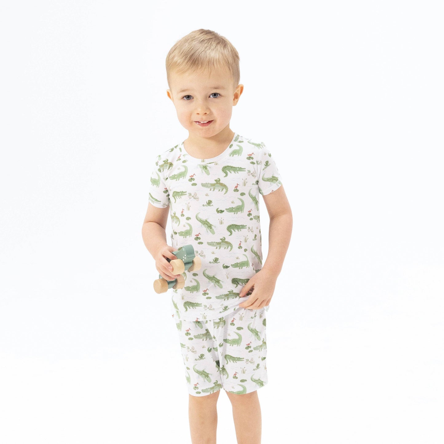 Loungewear Short Set - Crayon Alligators