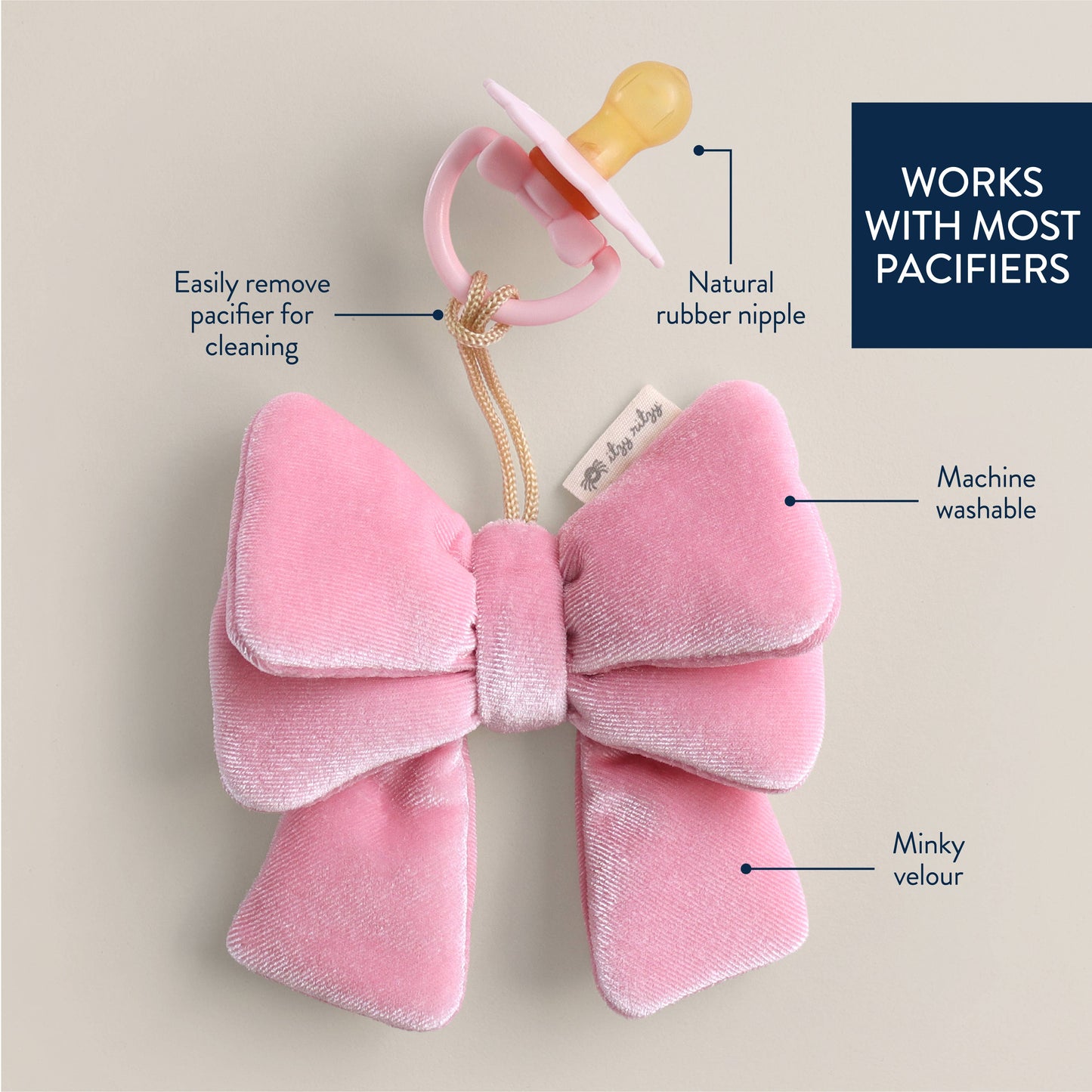 Bitzy Pal - Natural Rubber Pacifier & Plush