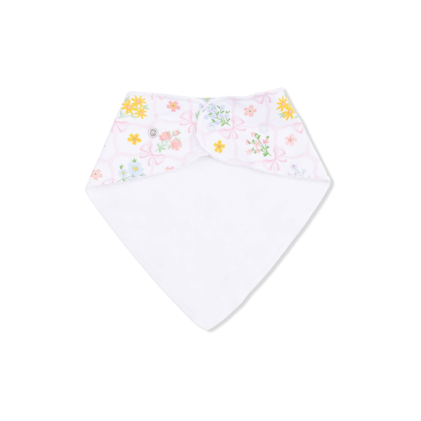 Bandana Bib - Spring Blooms Bow Trellis