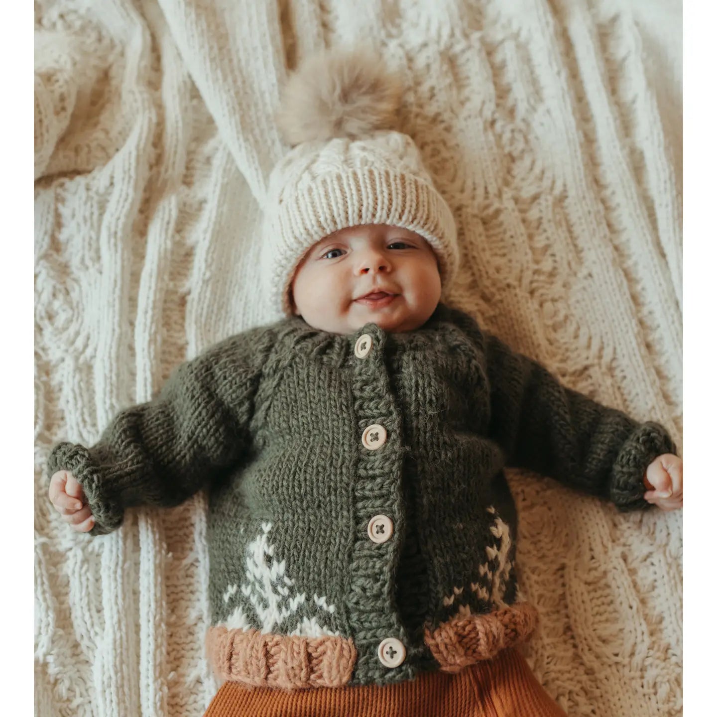 Knit Cardigan - Forest Loden