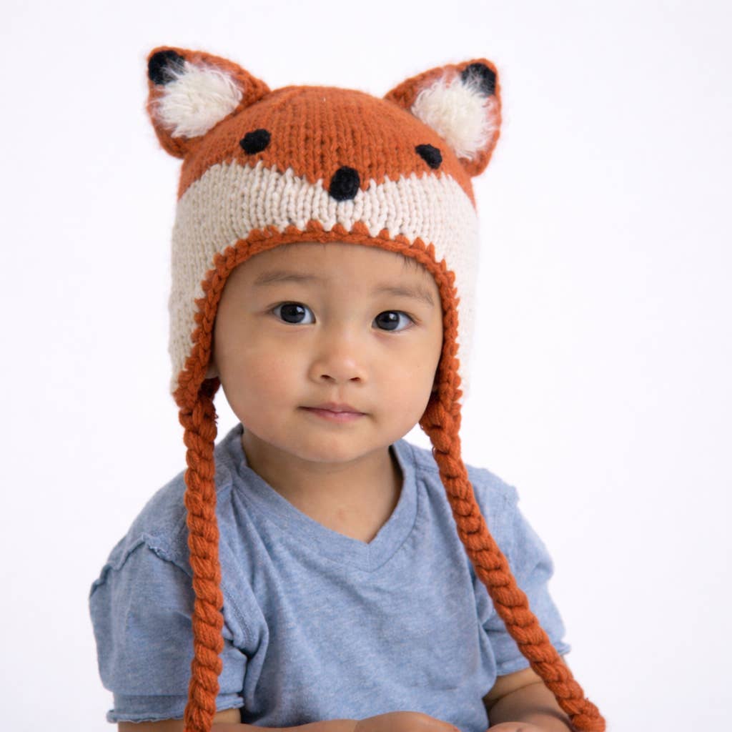 Knit Beanie - Fox Earflap
