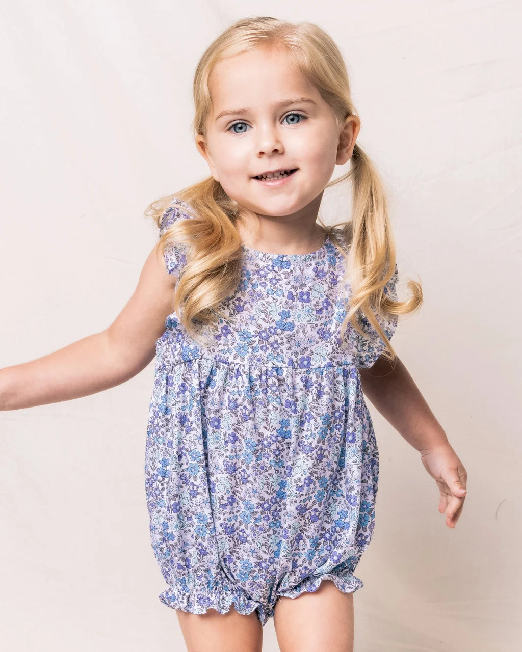 Ruffled Romper - Fleur D'Azur