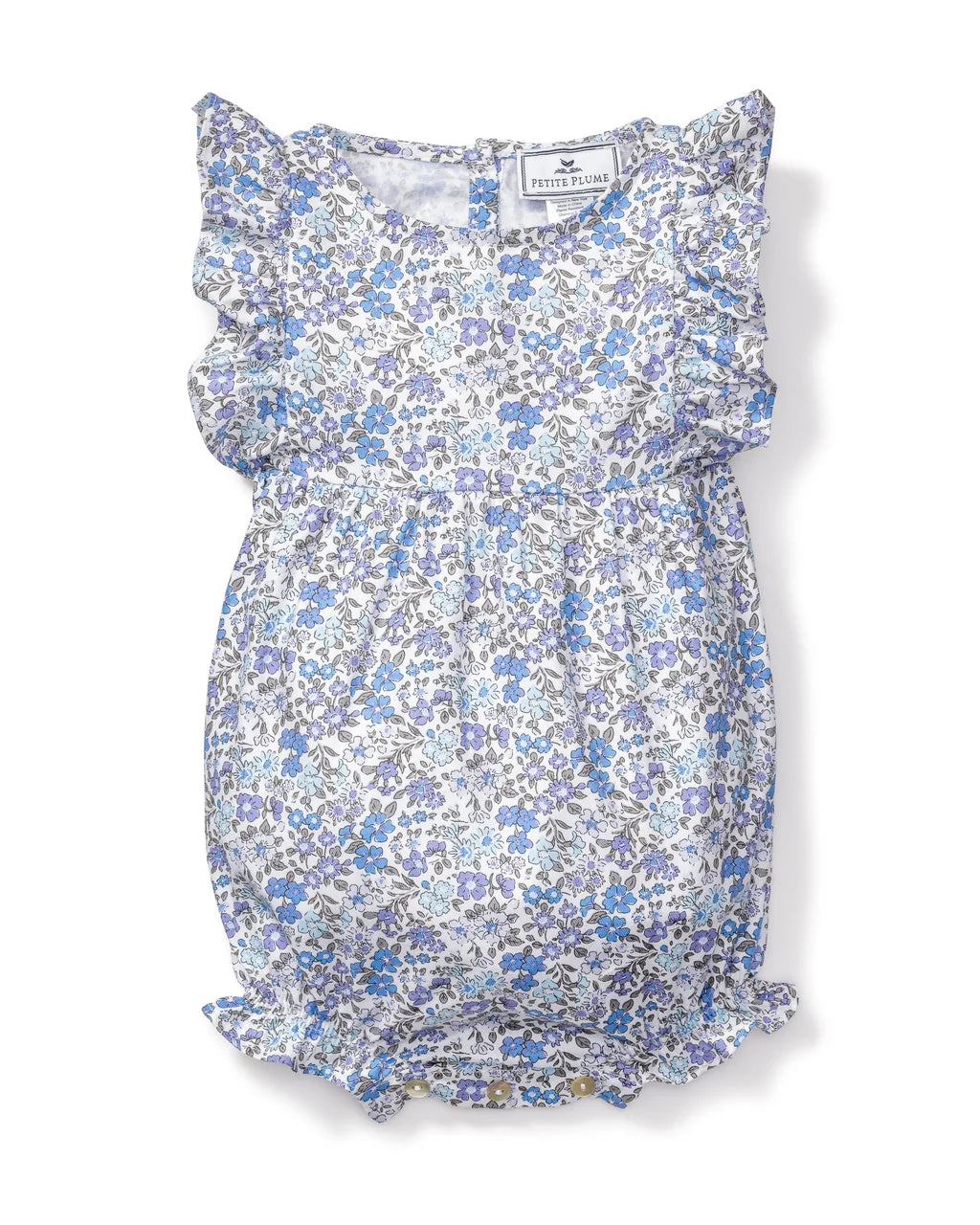 Ruffled Romper - Fleur D'Azur
