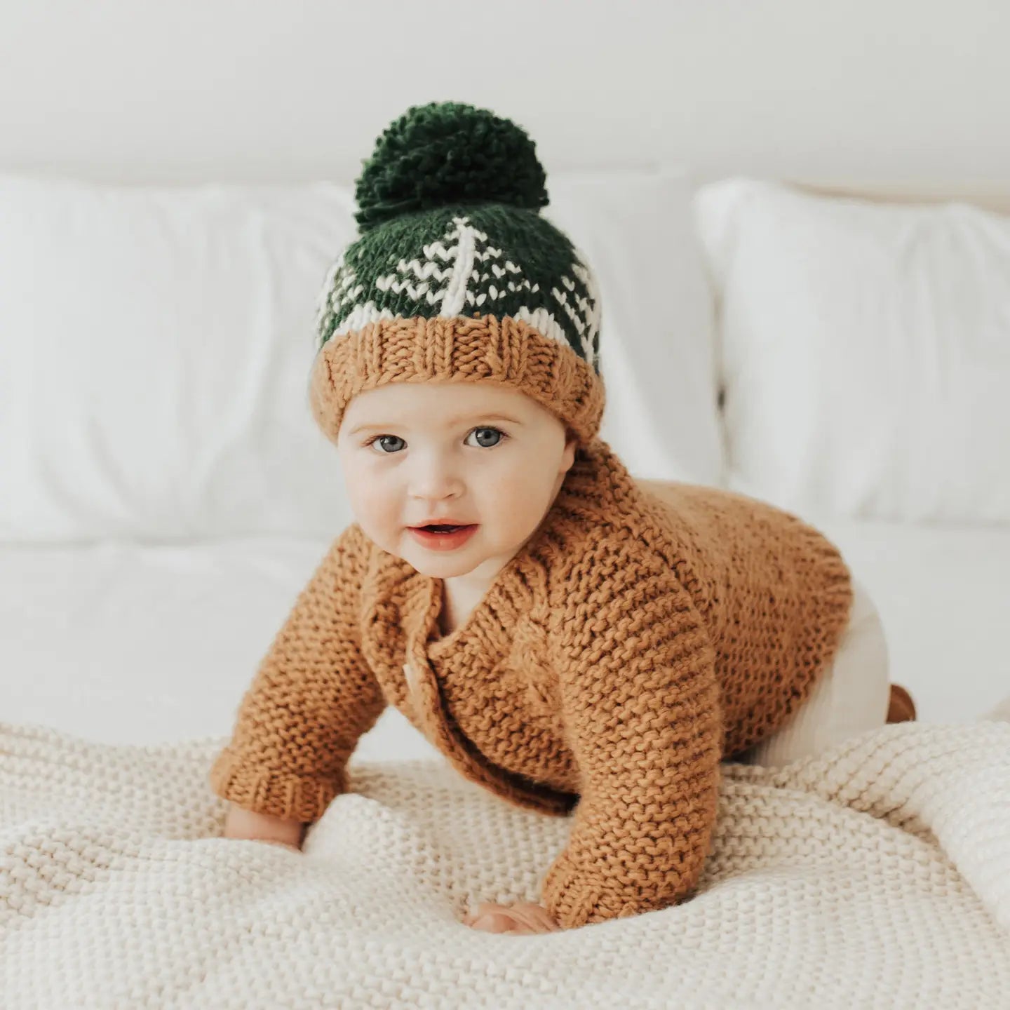 knit beanie - forest loden