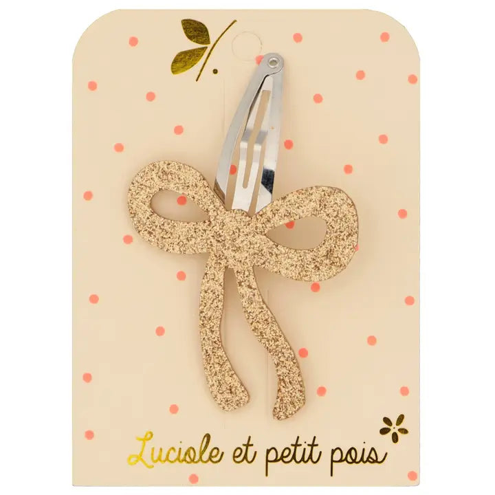Hair Clip - Gold Bow