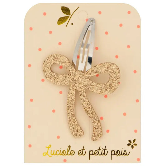 Hair Clip - Gold Bow