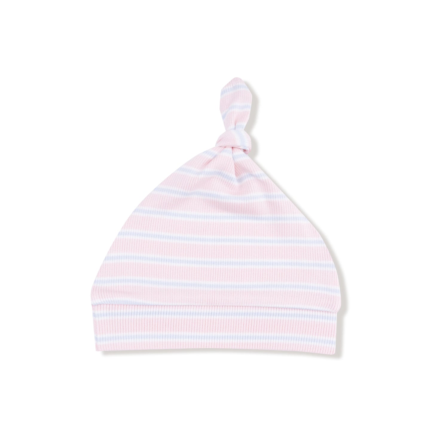 pink multi-stripe - knotted hat