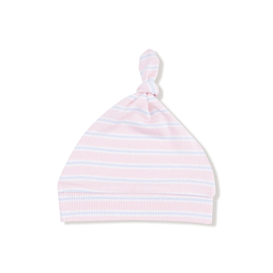 Knotted Hat - Pink Multi-Stripe