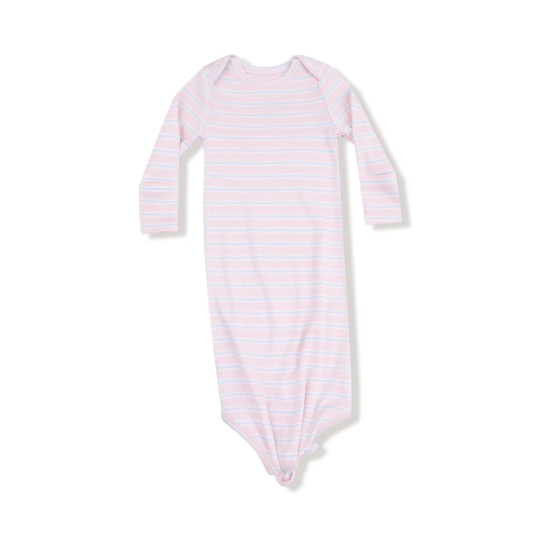 pink multi-stripe - knotted gown