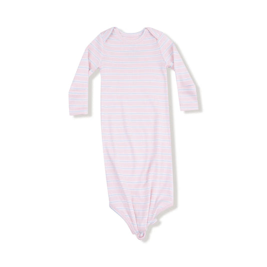 Knotted Gown - Pink Multi-Stripe