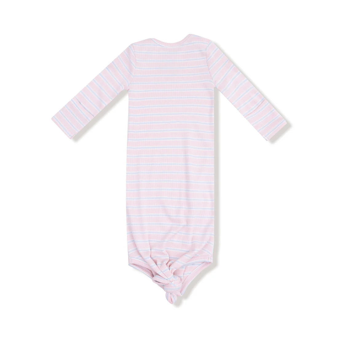 pink multi-stripe - knotted gown