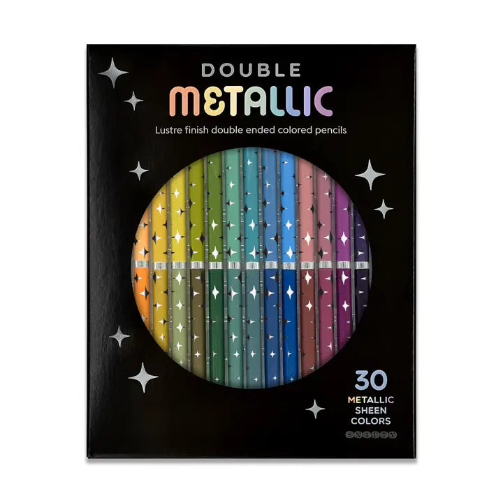 Double Metallic Dual-Ended Colored Pencils