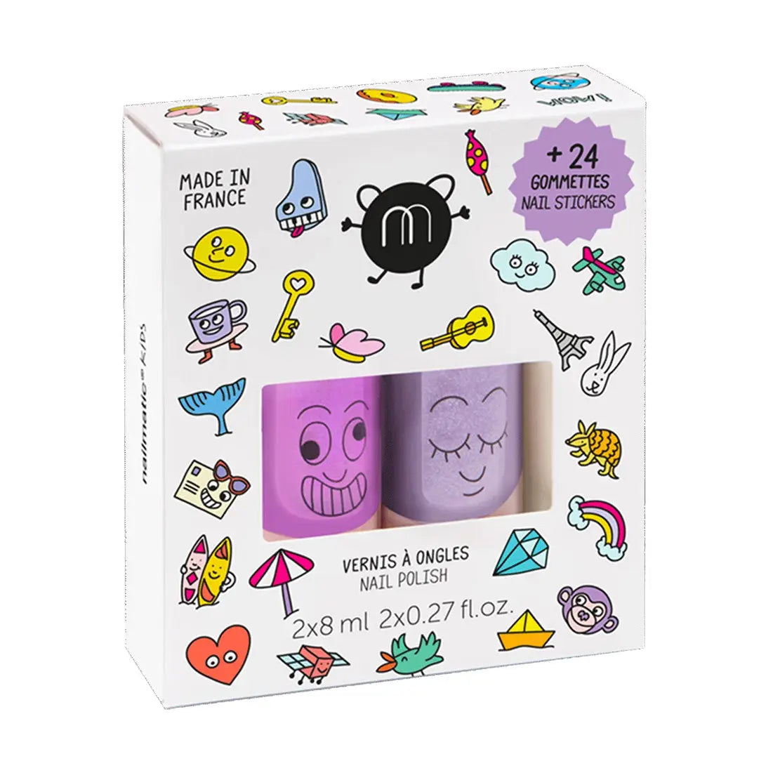 Nail Polish & Nail Sticker Set