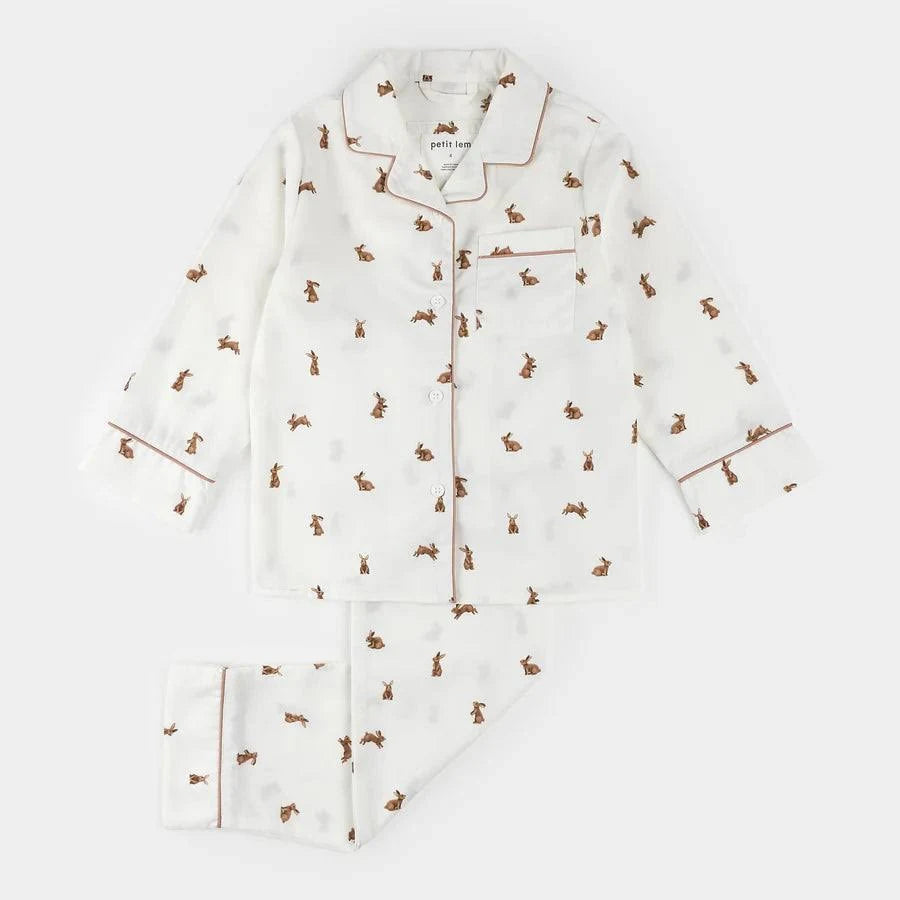 Pajama Set - Hoppy Bunnies