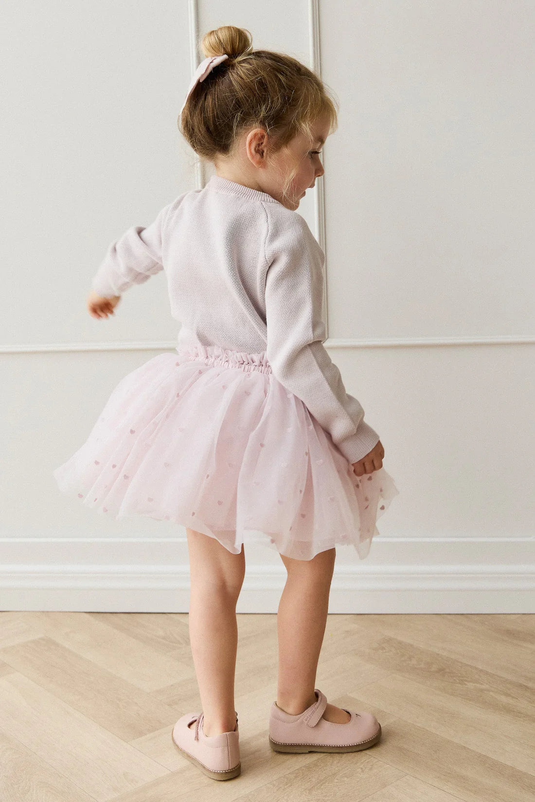lottie skirt - petite heart flocking