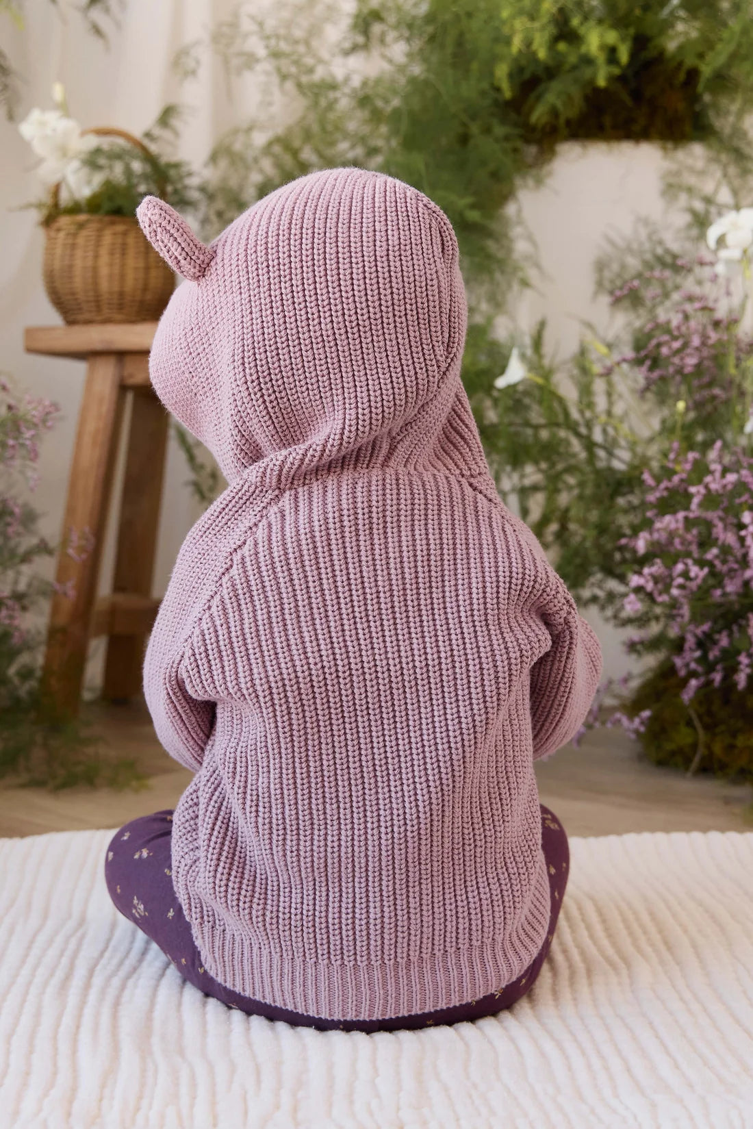 Bear Cardigan - Dreamy Pink